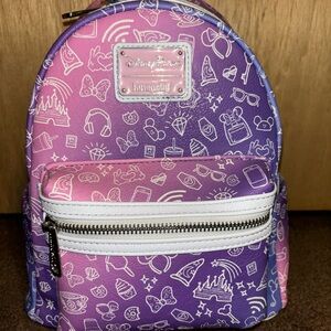 Loungefly Disney Parks Icons Ombre Mini Backpack